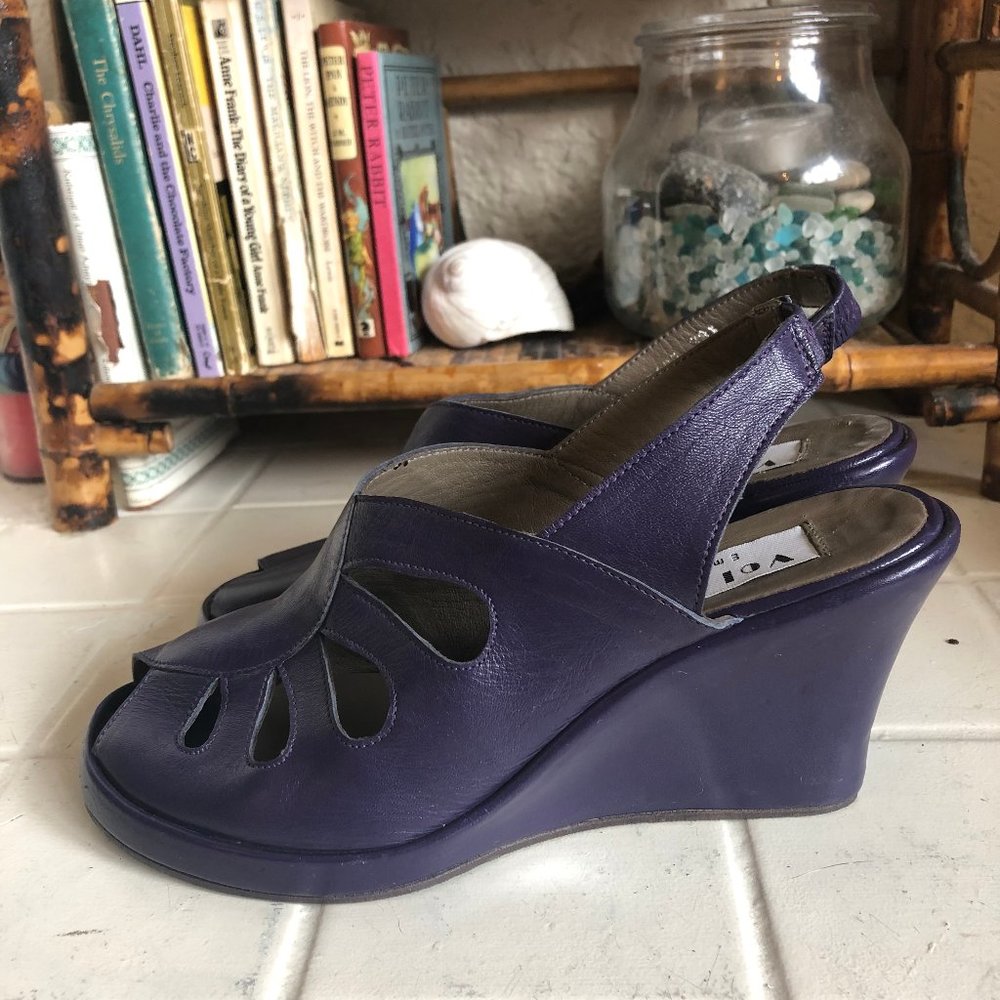 Vol de Nuit by Emile Thoard Cut-Out Peep-Toe Wedge